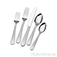 Gourmet Basics by Mikasa 5159189 Satin Symmetry 20-Piece Stainless Steel Flaware Set  Service for 4 - B0154H4U8Q
